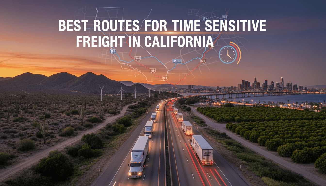 best routes for time sensitive freight in california