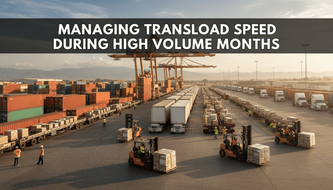 managing transload speed during high volume months